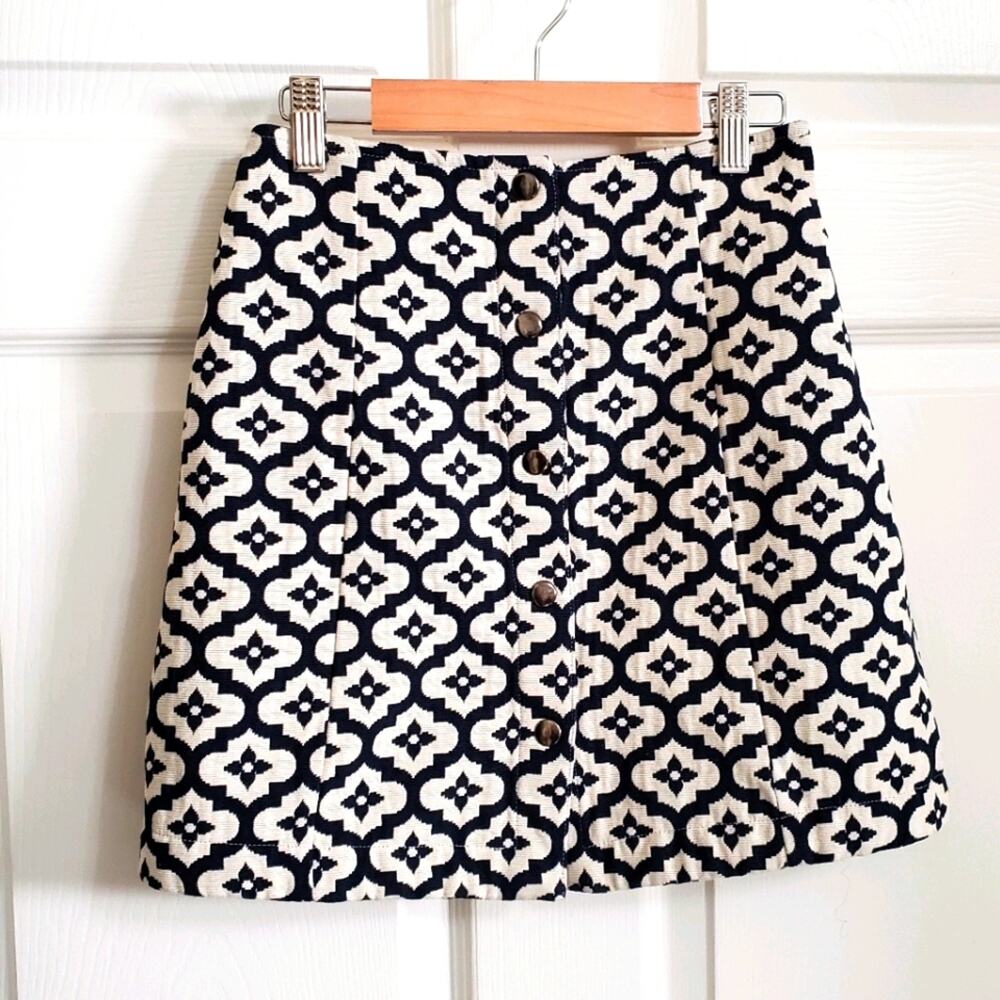 TOPSHOP Snap front A-line mini skirt Sz.4